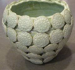 Porcelain Pair of Lotus Design Flower Pots, China, Contemporary