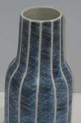 Stoneware Royal Blue Patterned Vase, China, Contemporary