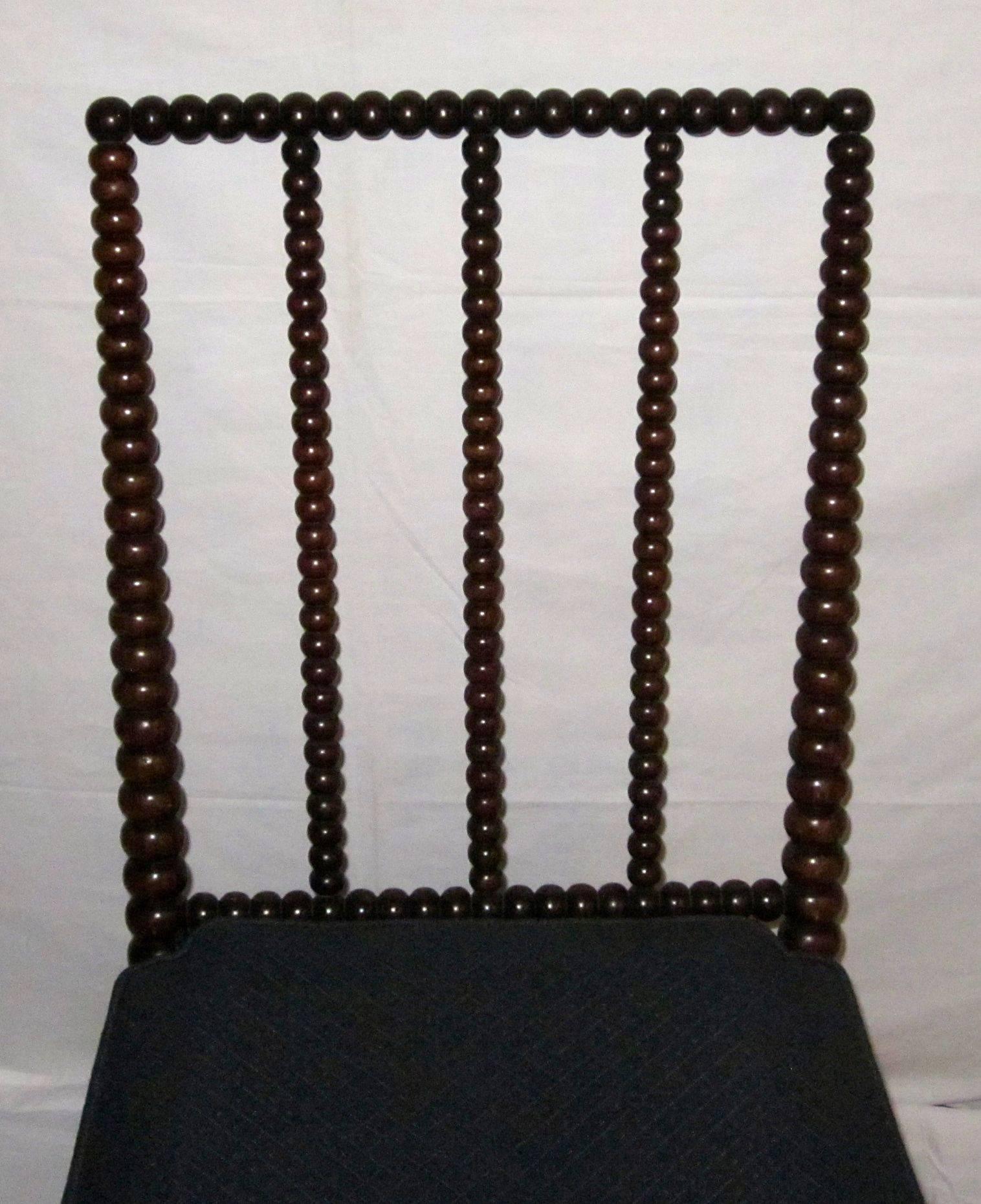 19th Century Armless Bobbin Chair, Upholstered Seat, England 2