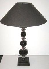 Pair of Bakelite and Chrome Ball Lamps, Contemporary