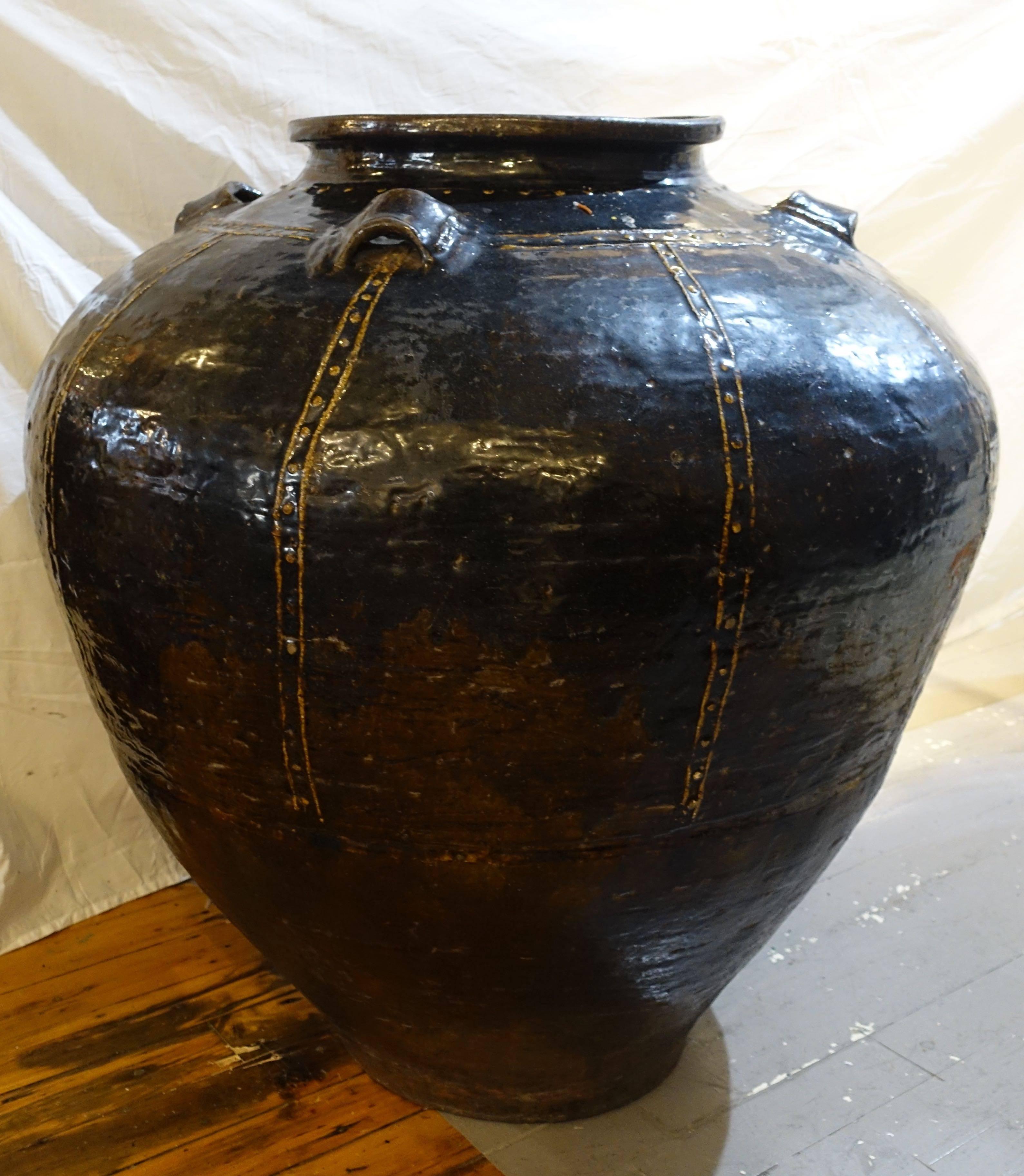 19th Century Chinese Extra Large Black Jug, China 1