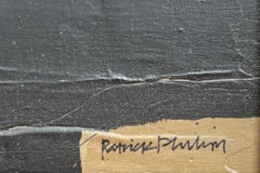 Zeitgenössisches abstraktes Gemälde in einem Vintage-Rahmen, USA