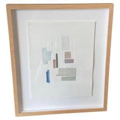 Contemporary French Abstract Embossed Painting on Paper by Perrine Blaise