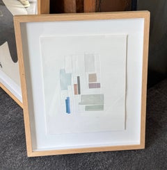 Contemporary French Abstract Embossed Painting on Paper by Perrine Blaise