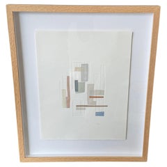 Contemporary French Abstract Embossed Painting on Paper by Perrine Blaise