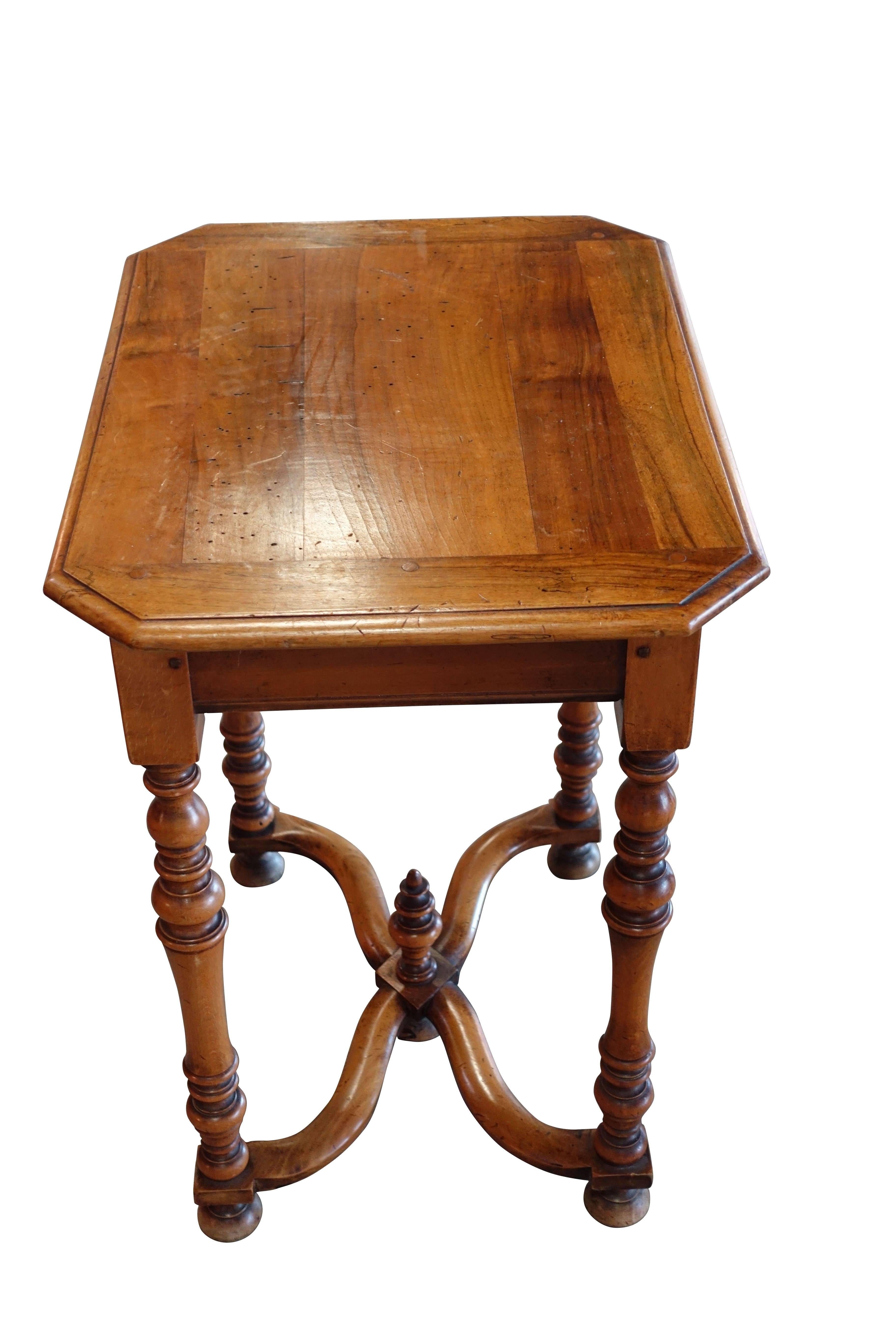 antique spindle leg side table