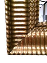 19th Century Gold Gilt Reed Frame Mirror, France