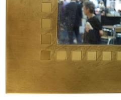 Square Bronze Mirror, France, Mid-Century