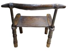 19th Century African Small Wood Chair, Ivory Coast