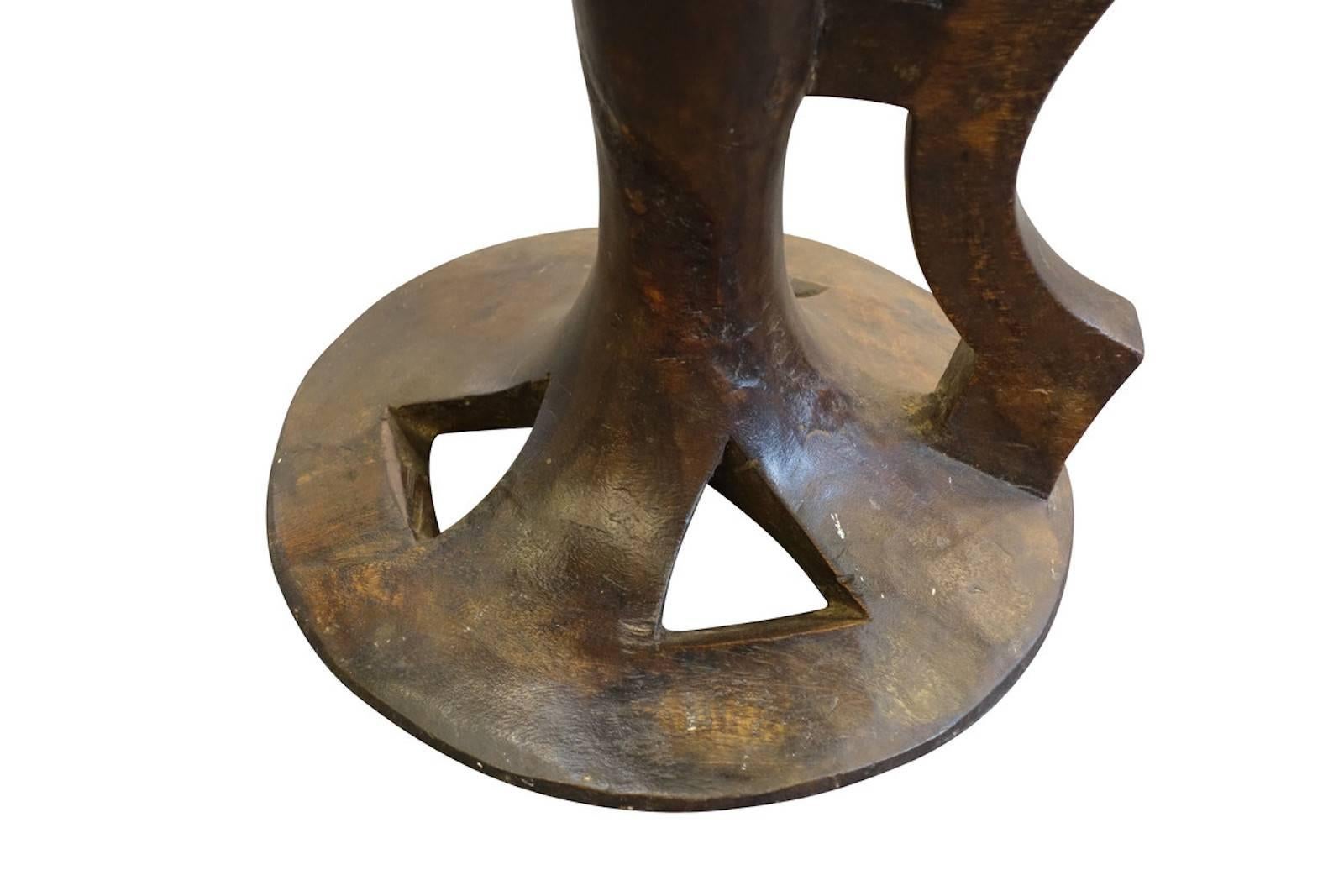 Indian Wooden Round Cocktail Table, India, 1930s In Excellent Condition In New York, NY