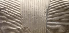 White Corrugated Ceramic Bowl, Italy, Contemporary
