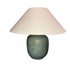 Pair of Washed Turquoise Lamps, China, Contemporary