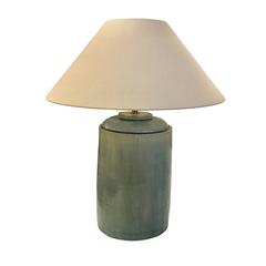 Pair of Washed Turquoise Lamps, China, Contemporary