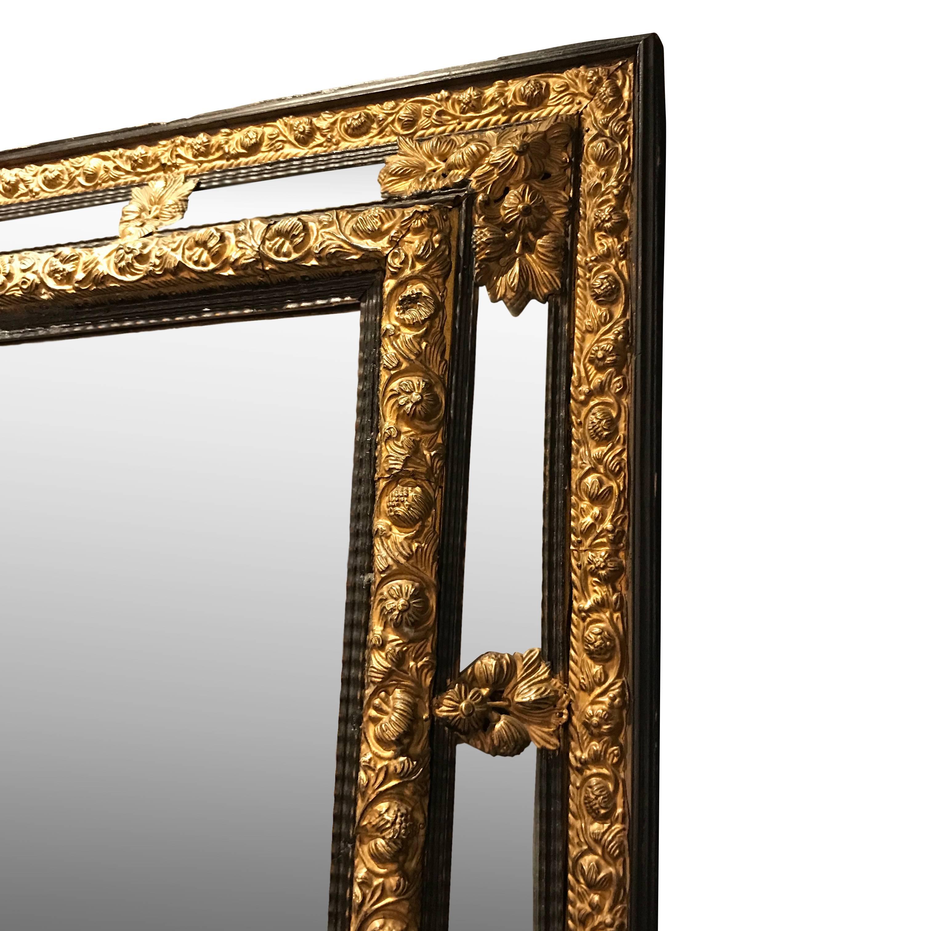 metal framed rectangular mirror