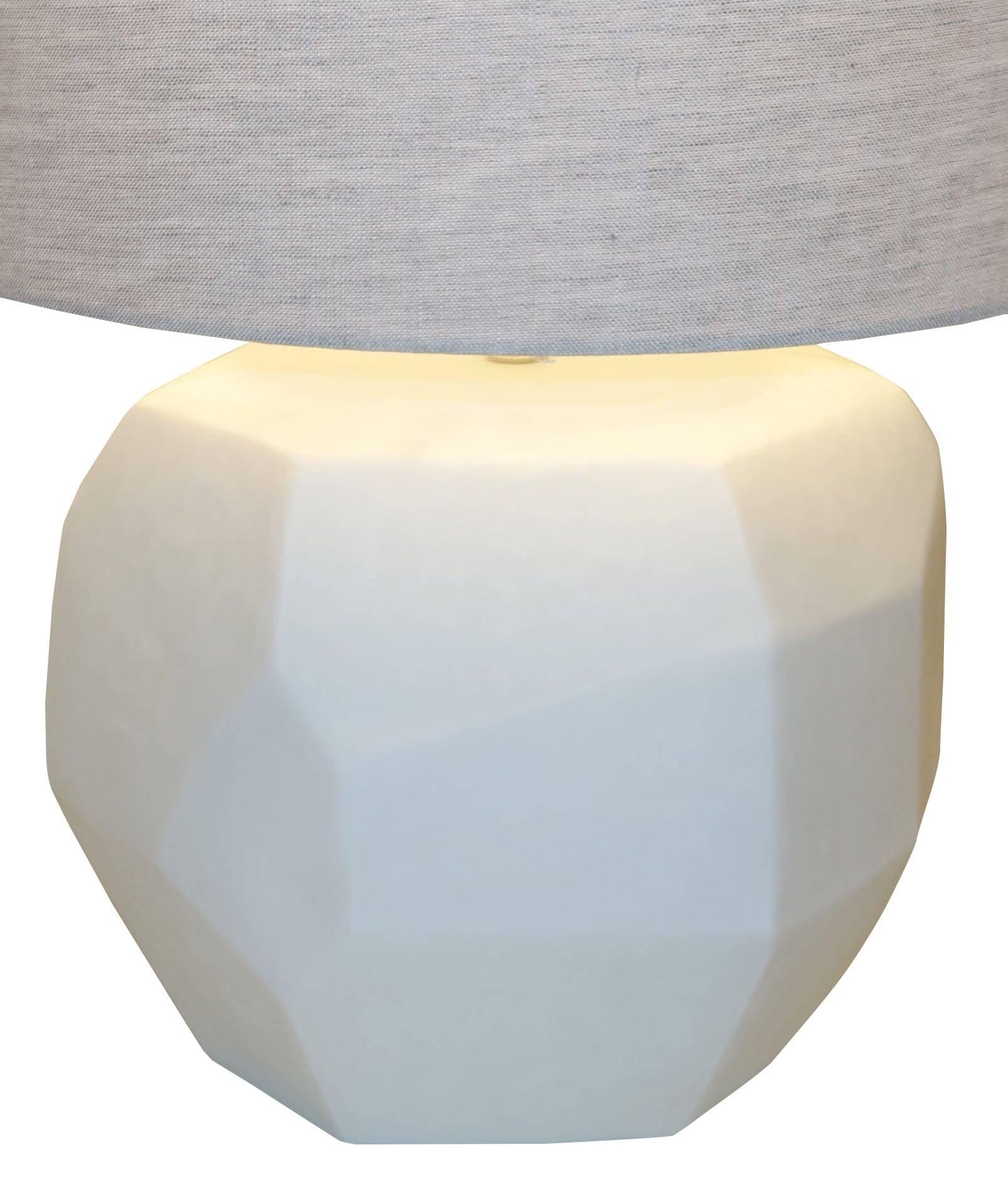 Romanian White Pair of Cubist Lamps, Romania, Contemporary