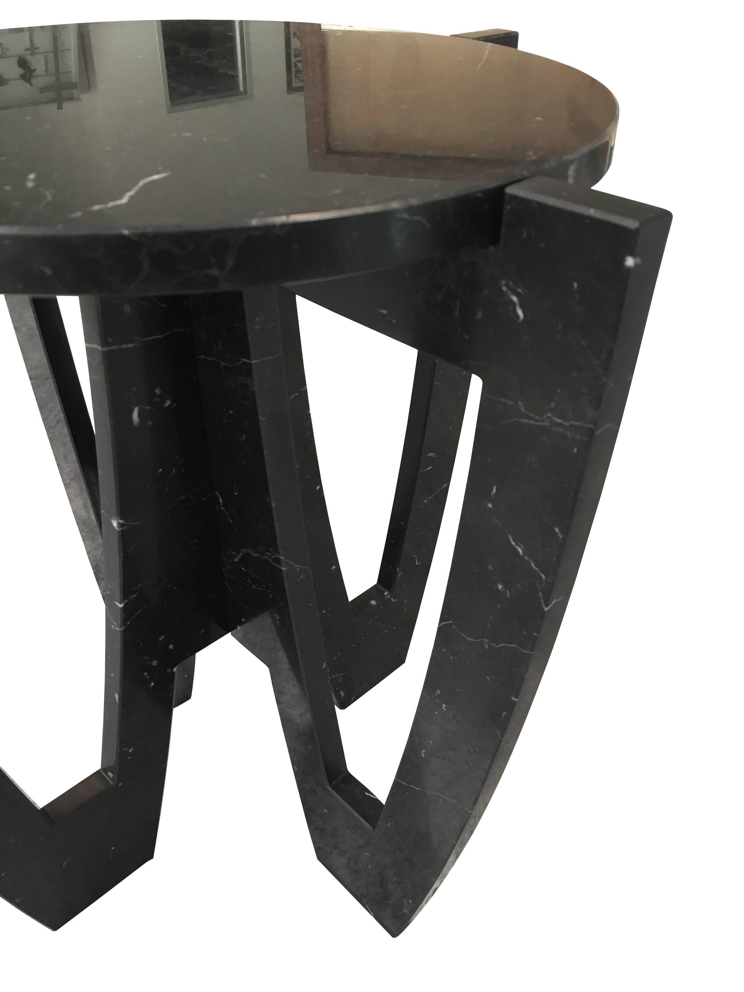 Black Marble Cocktail Table, Italy, Contemporary In Excellent Condition In New York, NY