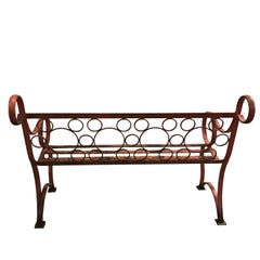 Orange Iron Bench, England, 1940s