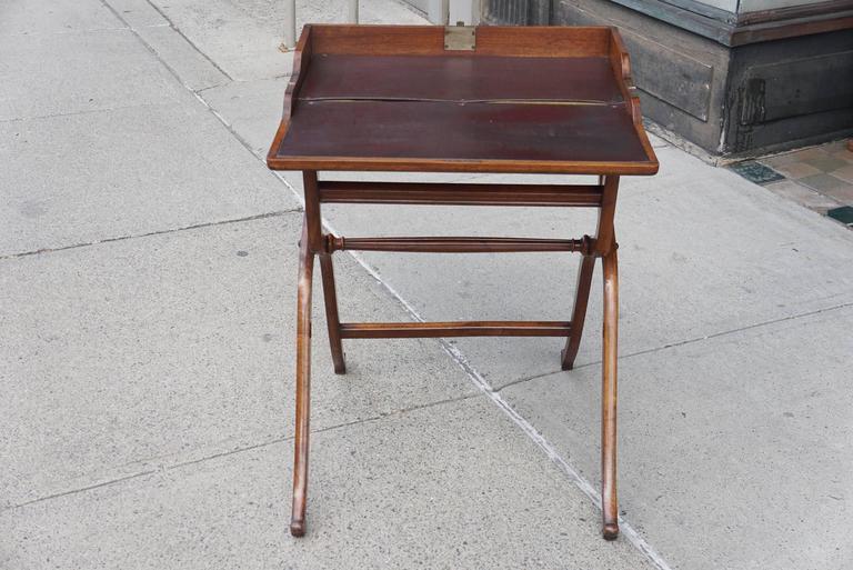 Early Victorian Mahogany Campaign Folding Travel Desk at 1stDibs