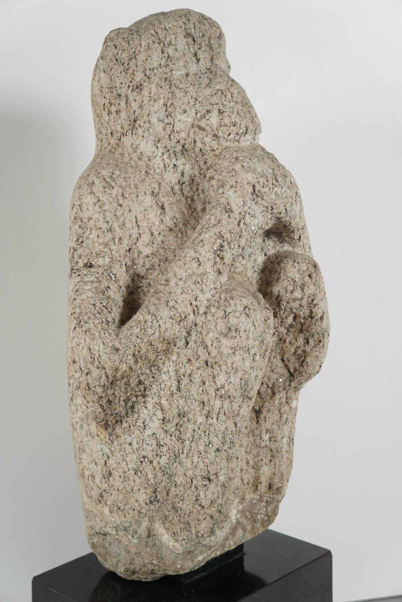 16th-17th Century Japanese Carved Granite Monkey 3