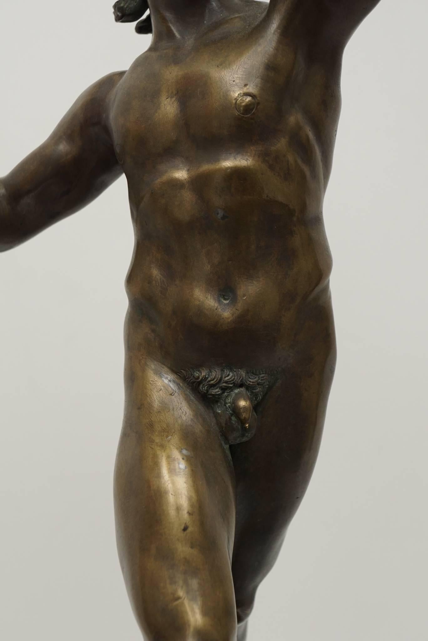 Late 19th Century Italian Grand Tour Bronze Casting of the Faun of Pompeii 4