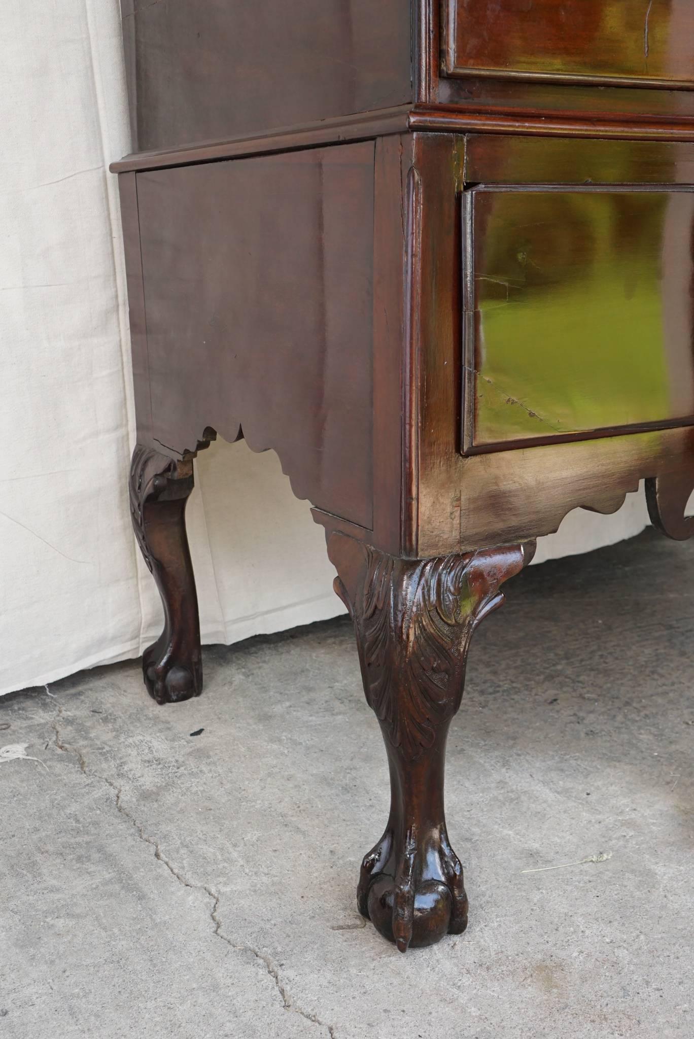 18th Century Irish Mahogany Campaign Trunk on Stand For Sale 2