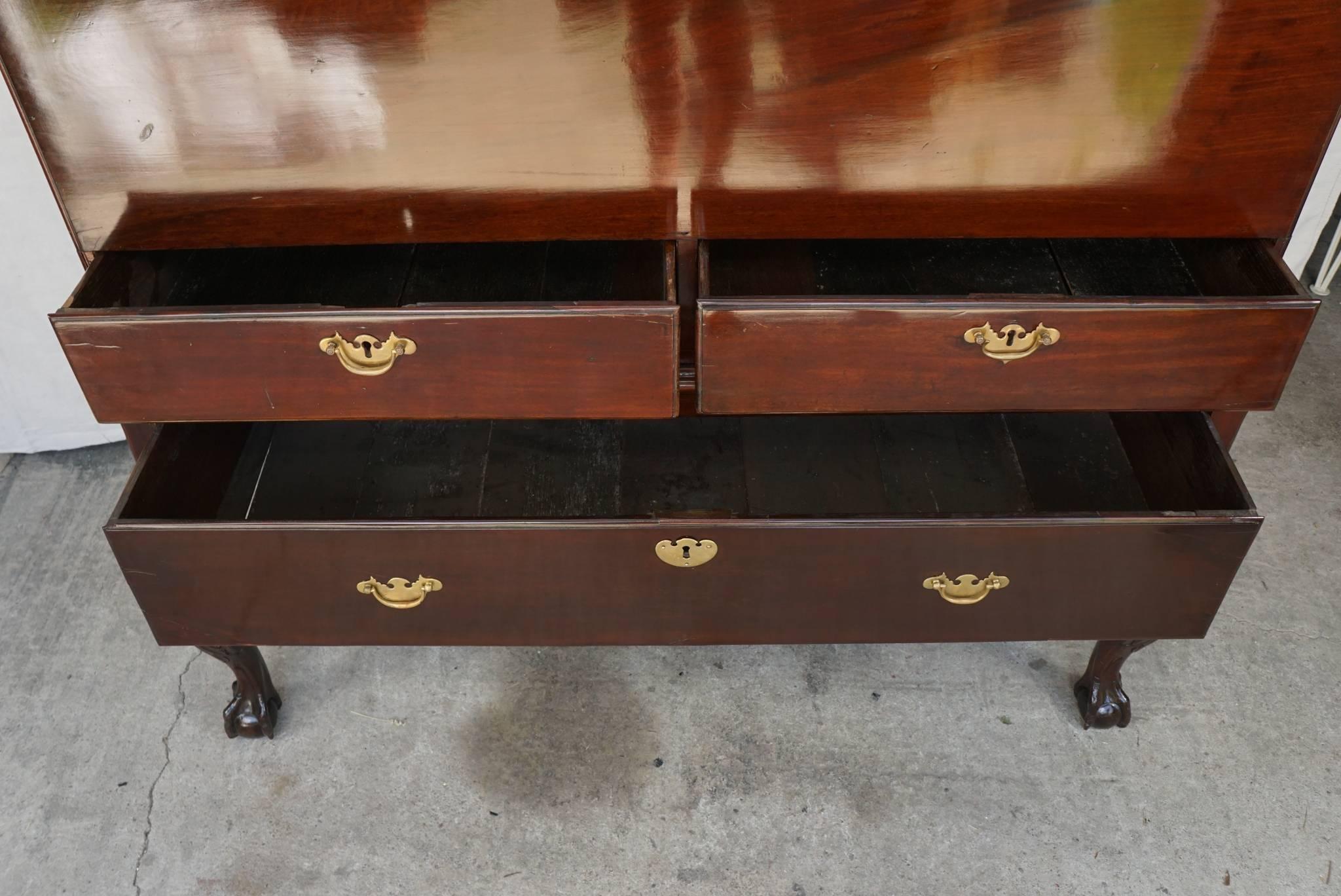 18th Century and Earlier 18th Century Irish Mahogany Campaign Trunk on Stand For Sale