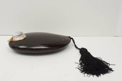 Emanuele Pantanella Minaudiere in Carved Ebony, Rock Crystal and 18 carat gold