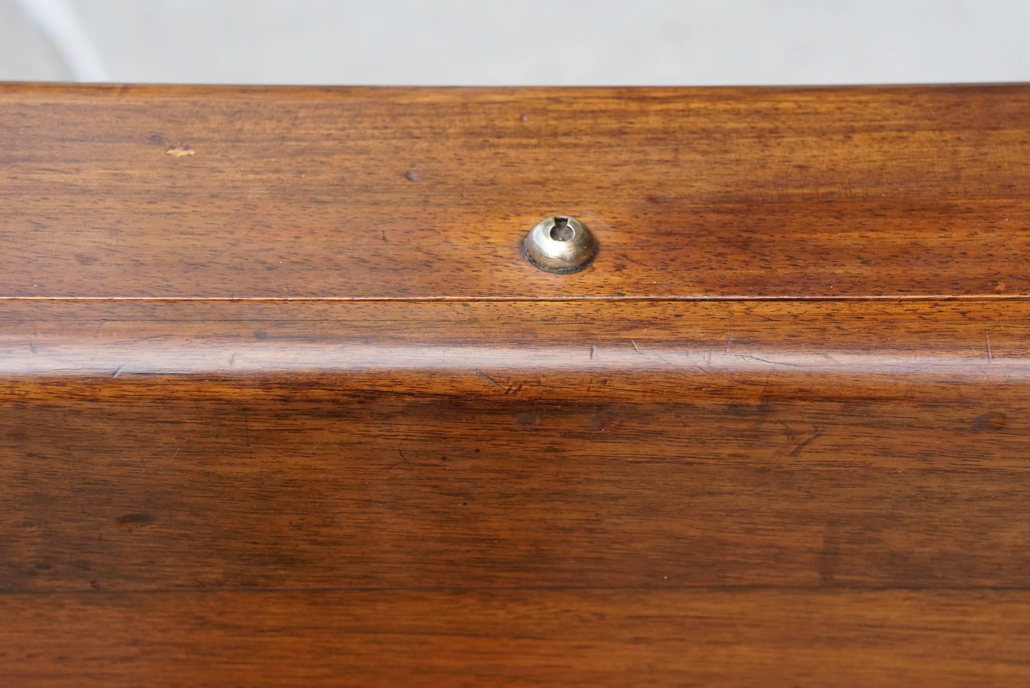 Early Victorian Mahogany Campaign Folding Travel Desk 2