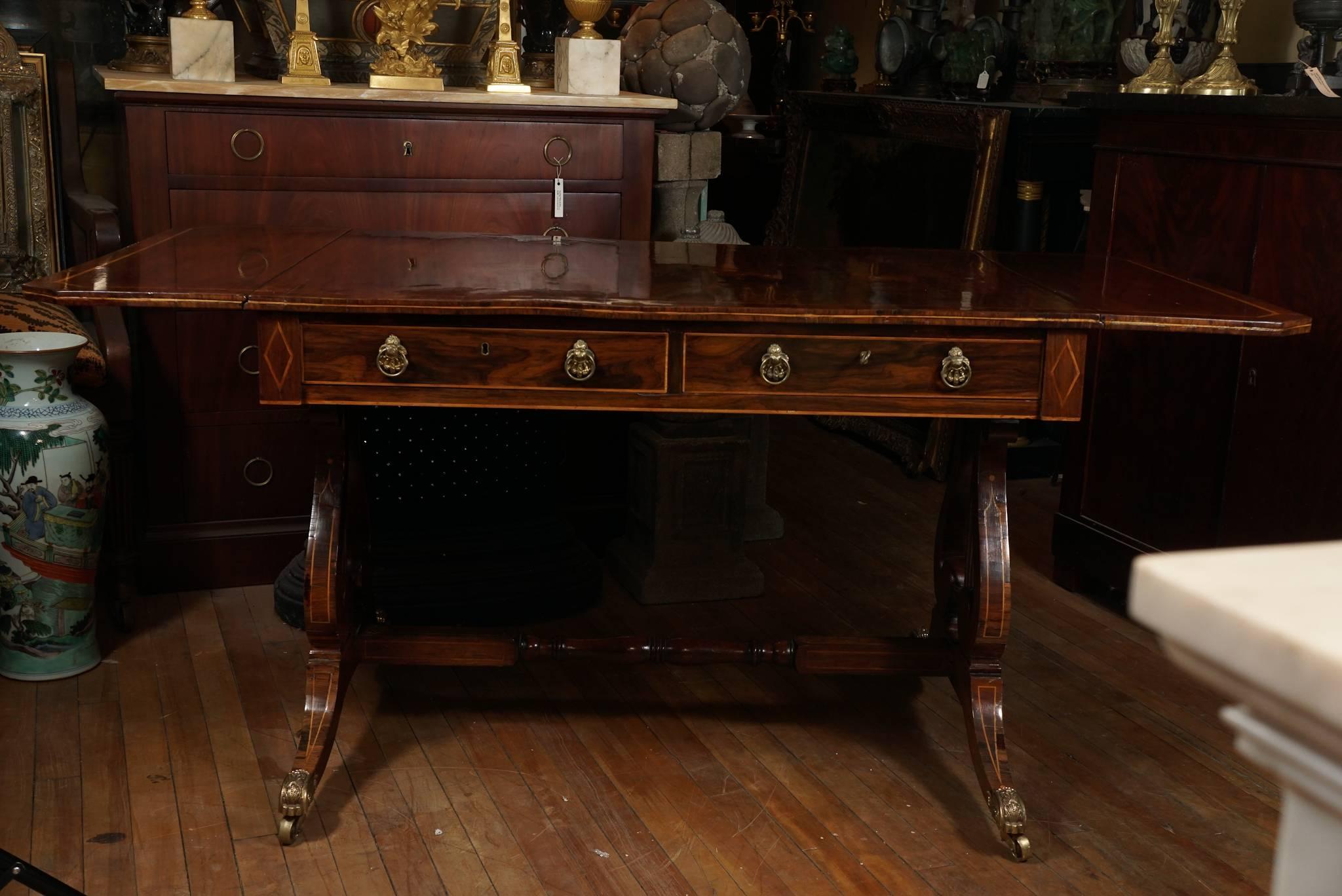 Fine Period Regency Rosewood Sofa Table 3