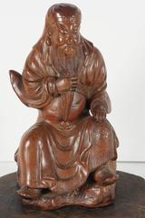 Late 19th Century Chinese Glazed Terracotta Seated Luohan Figure