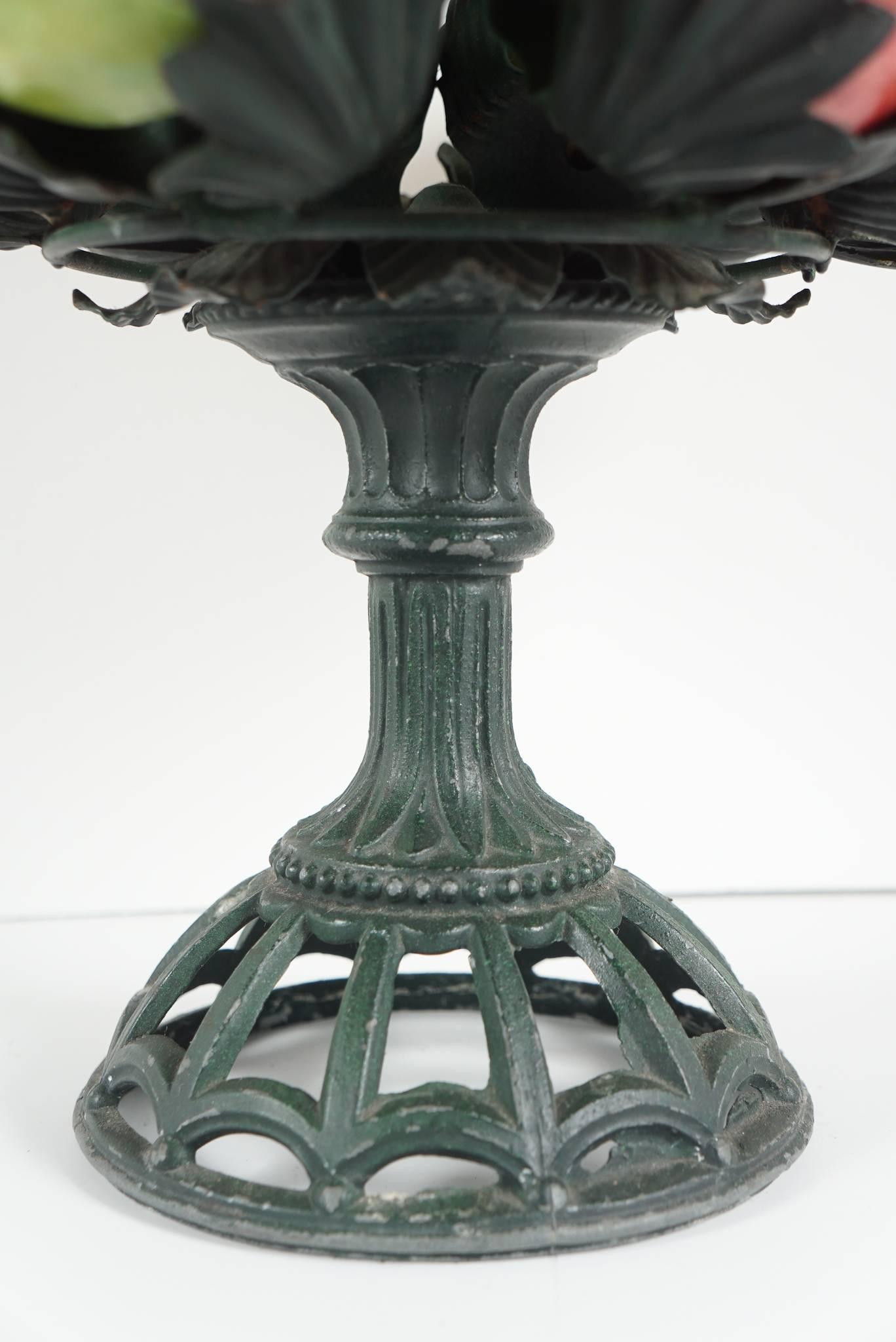 Hand-Carved Tole Peinte and Carved Marble Fruit Center Peice from the Estate of Bunny Mellon