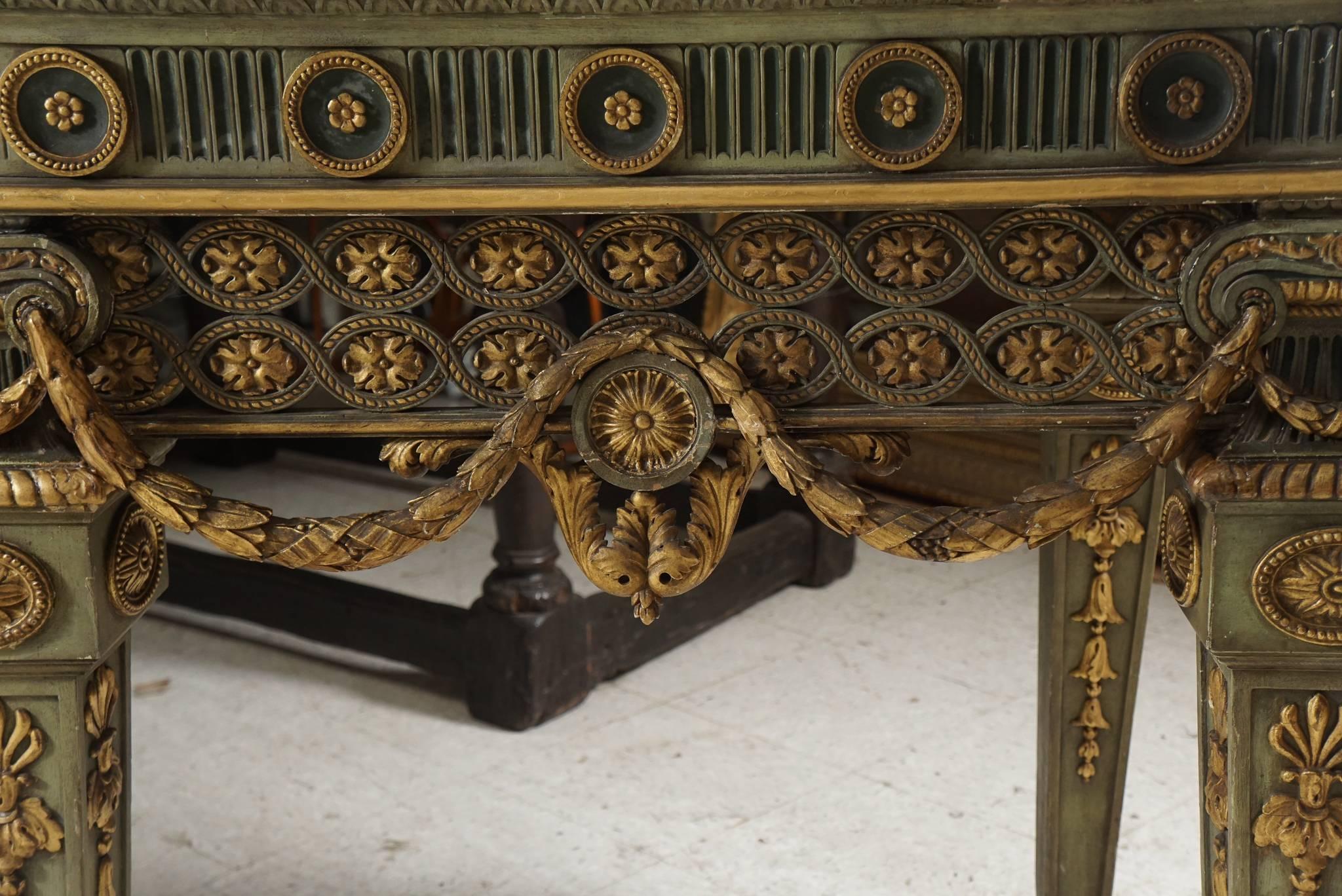 Gesso Large and Important Louis XVI Style Console Table from Blairsden House For Sale