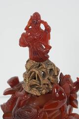 Early 19th Century Chinese Carved Agate Urn Set on a French Gilt Base