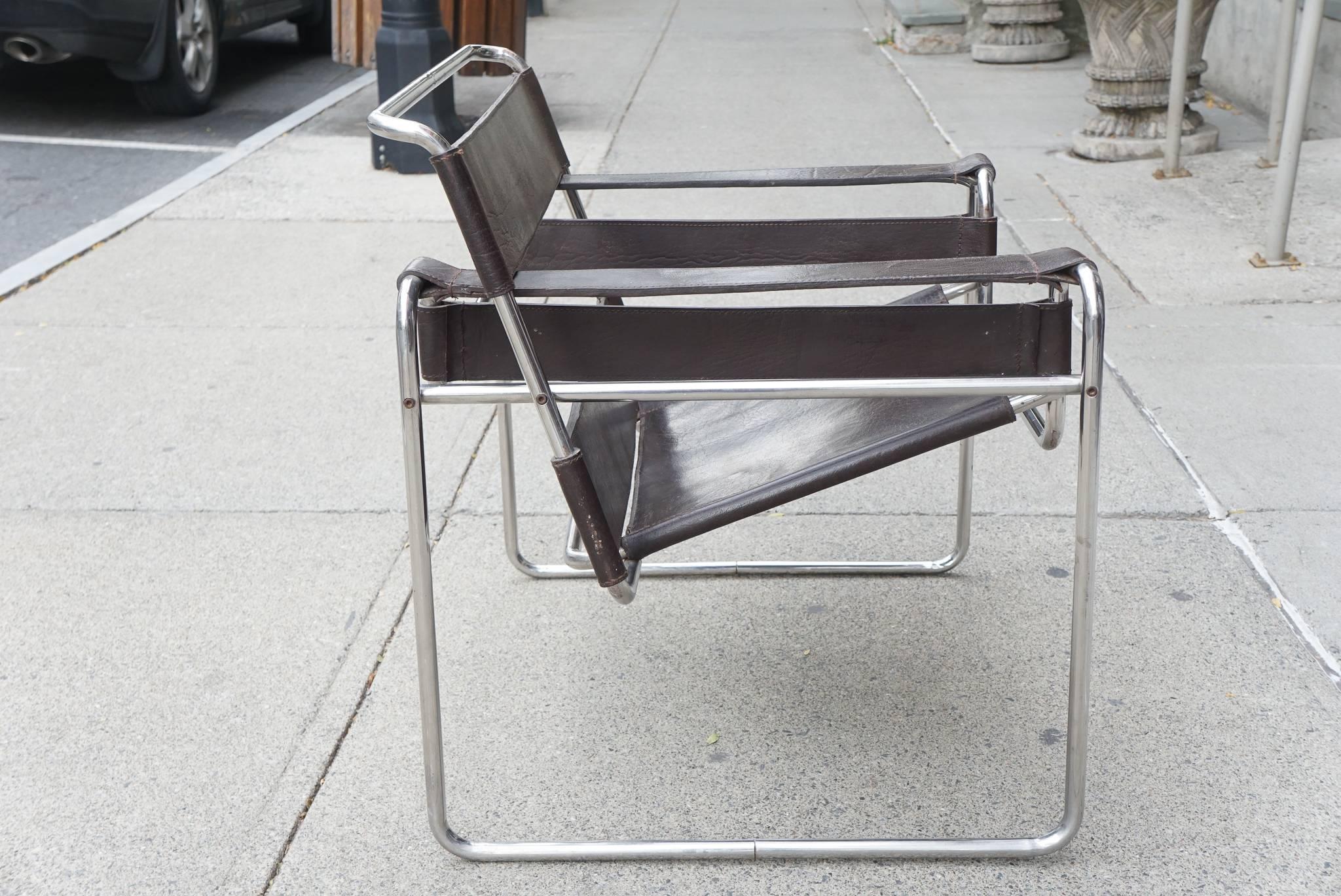 leather and chrome chair
