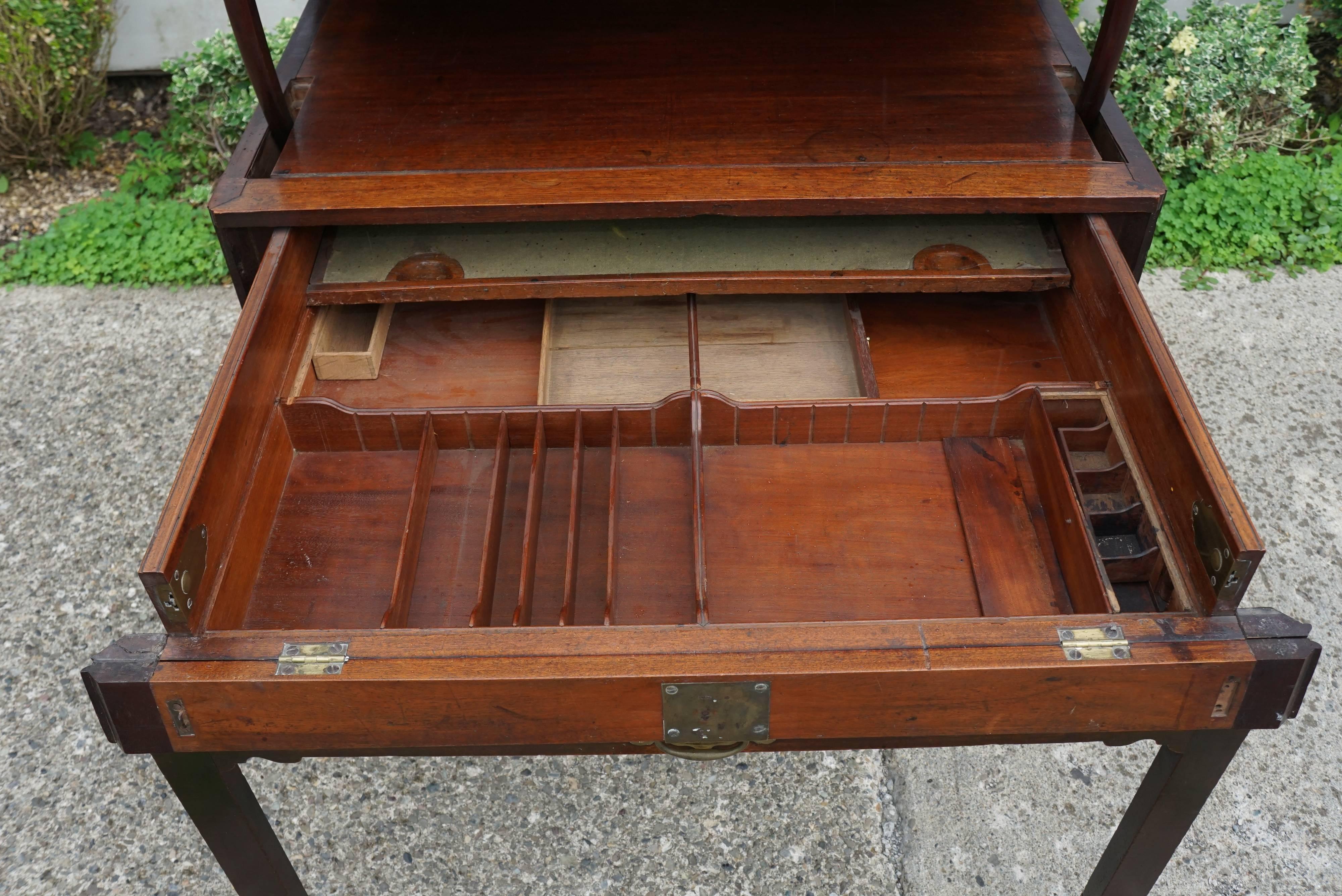 Period Early George III Mahogany Architects Work Table For Sale 2