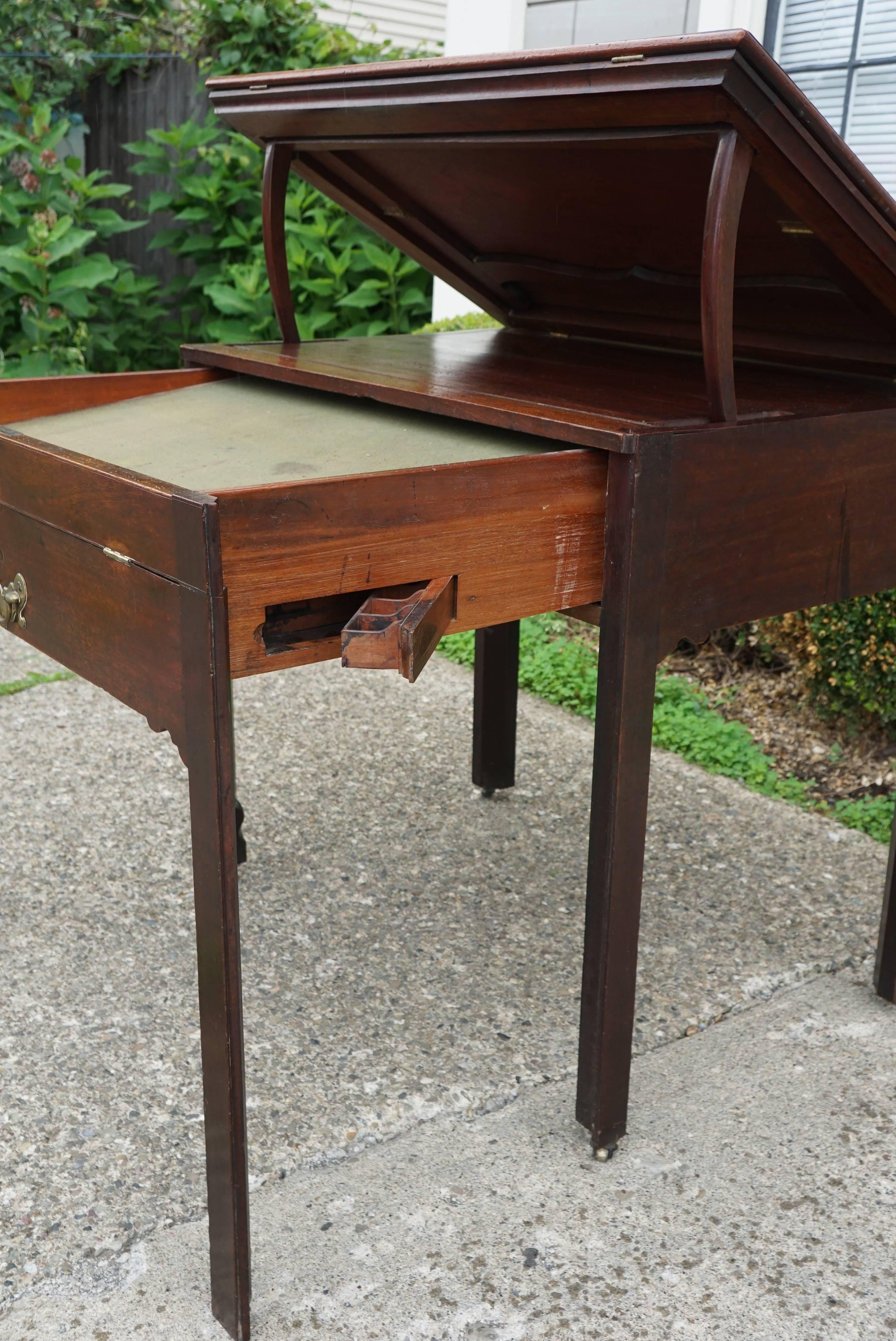 Period Early George III Mahogany Architects Work Table For Sale 3