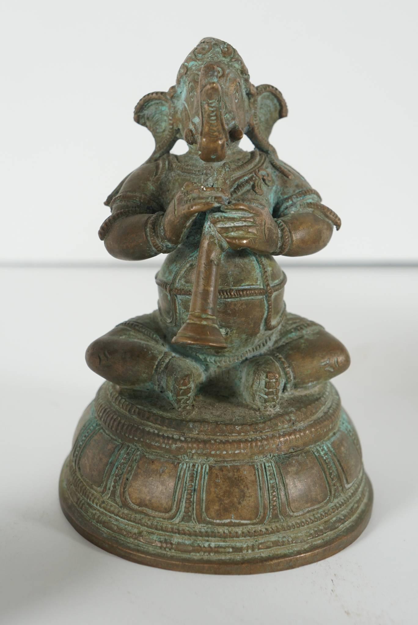 Collection of Five Indian Cast Bronze Figures of Ganesha 1