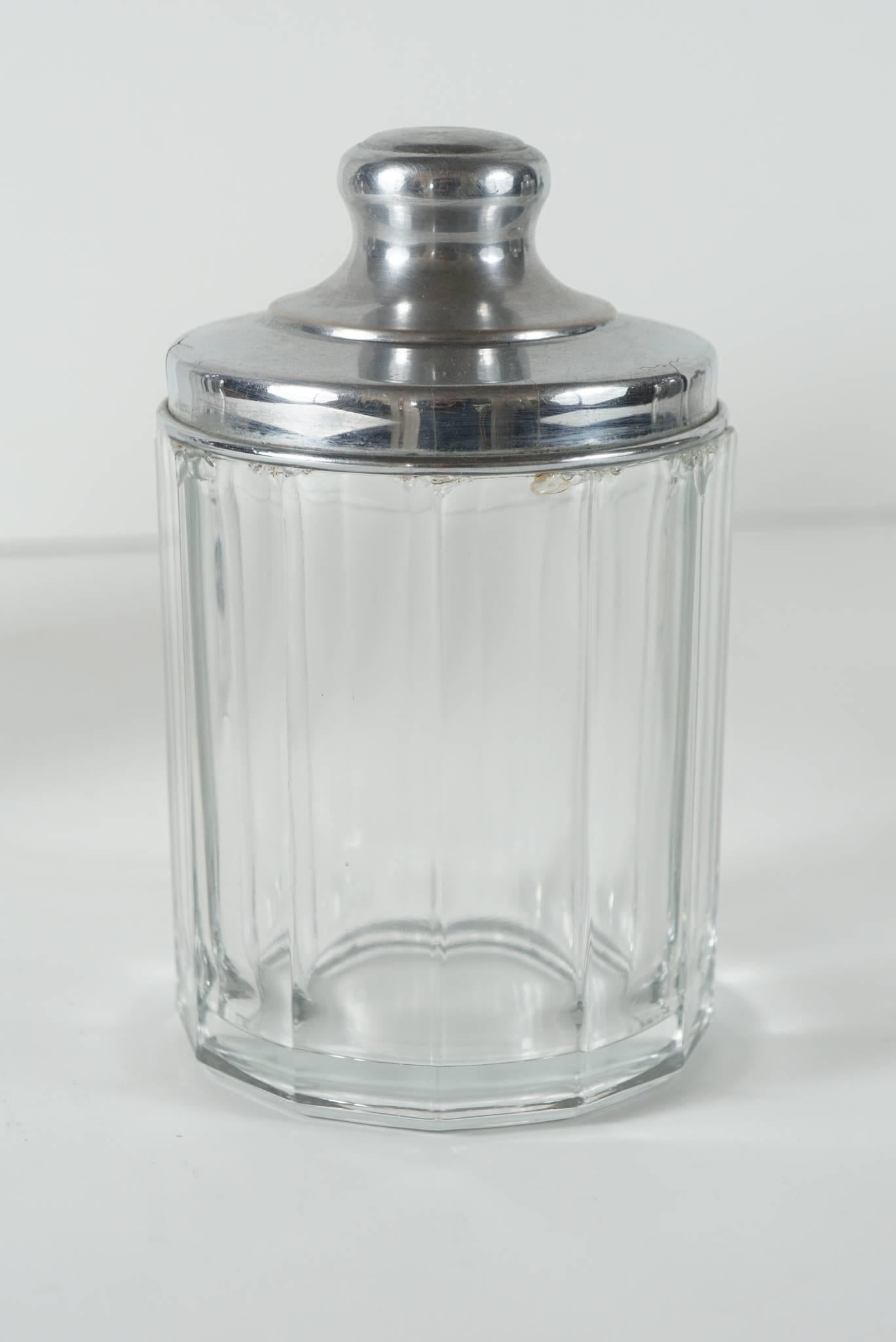 Plated Early 20th Century Glass Canister Jars from the Estate of Bunny Mellon