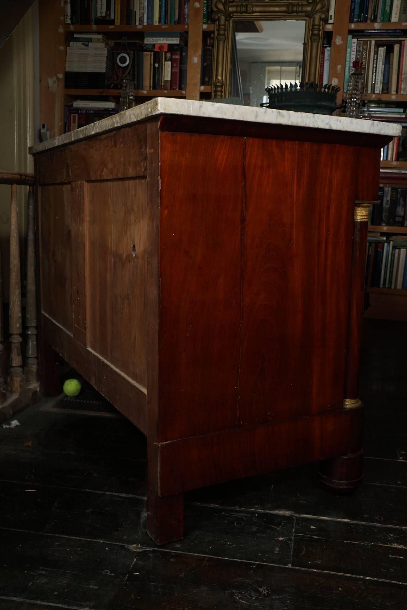 Period French Empire Commode with Gilded Bronze Hardware and Mounts 3