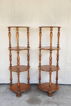 Pair of 19th Century English Mahogany Early Victorian Étagère’s