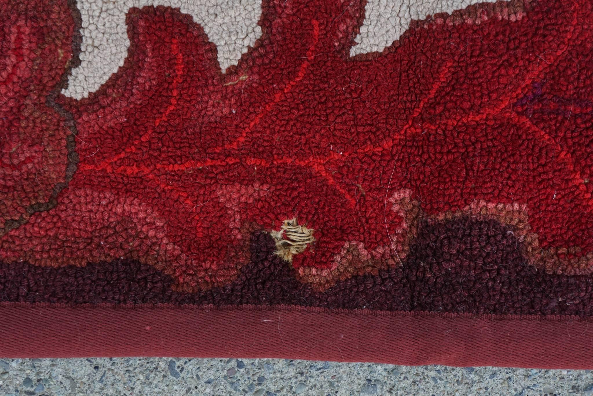 English Late 19th Century American Hooked Rug from the Estate of Bunny Mellon
