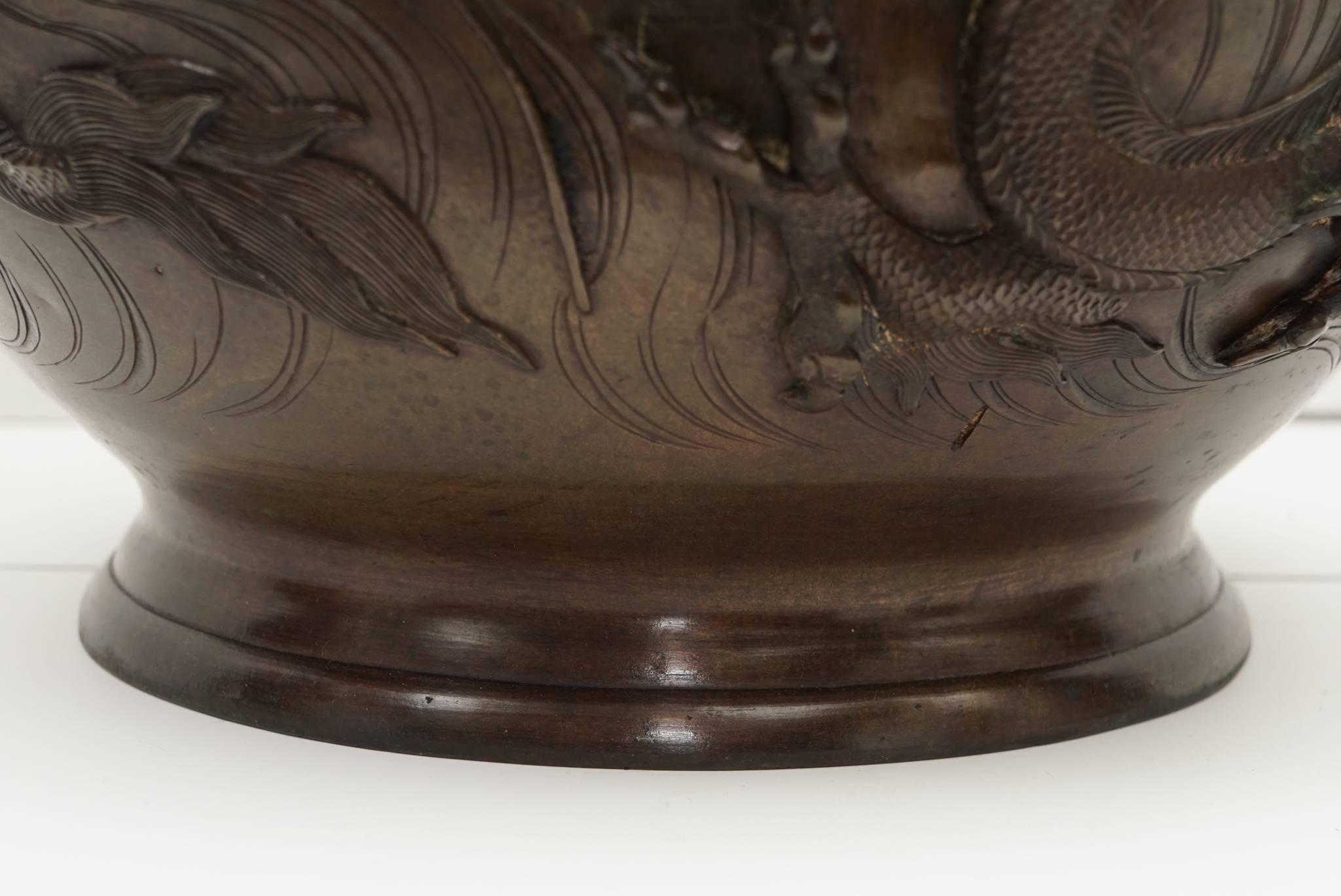 Late 19th Century Japanese Cast Bronze Open Censer 3