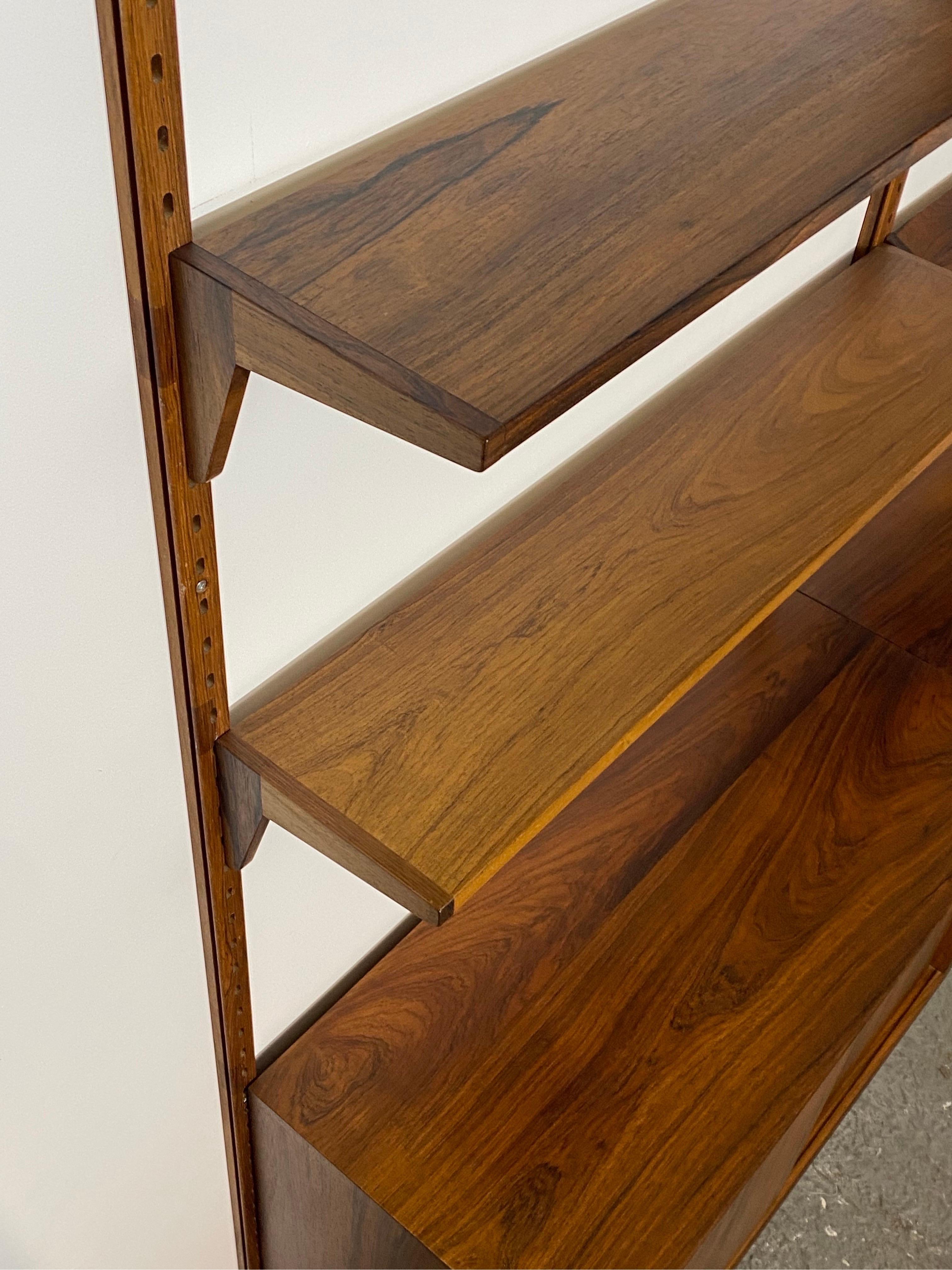 Nils Jonsson Mid Century Rosewood Shelving system, magnificent condition. In Good Condition For Sale In Nantwich, GB
