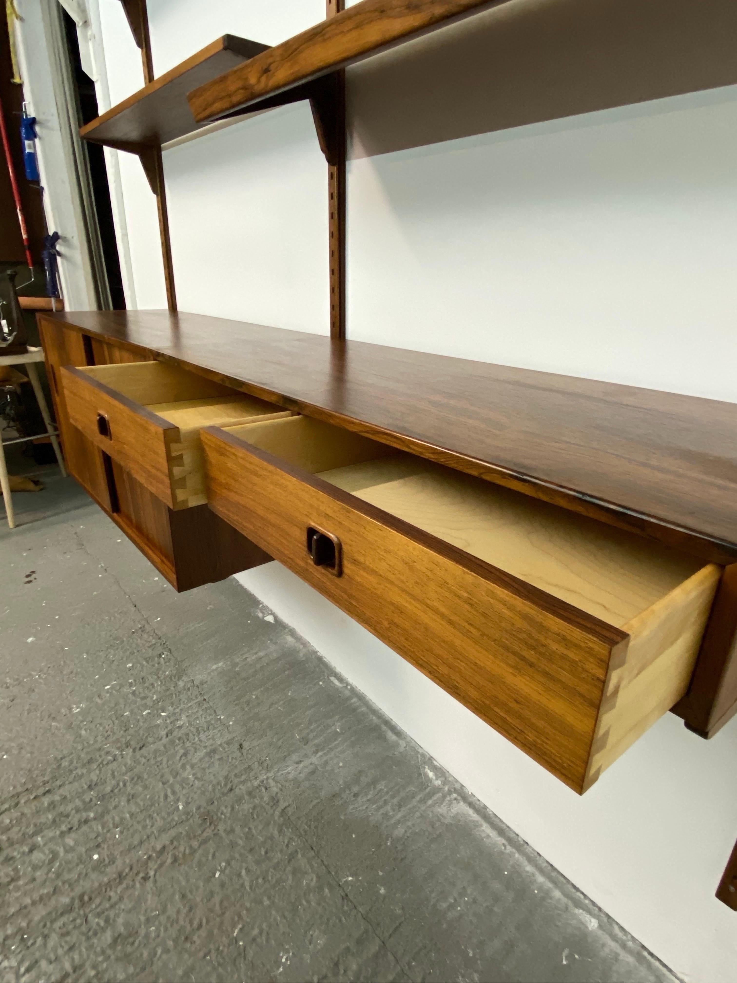 Nils Jonsson Mid Century Rosewood Shelving system, magnificent condition. For Sale 1