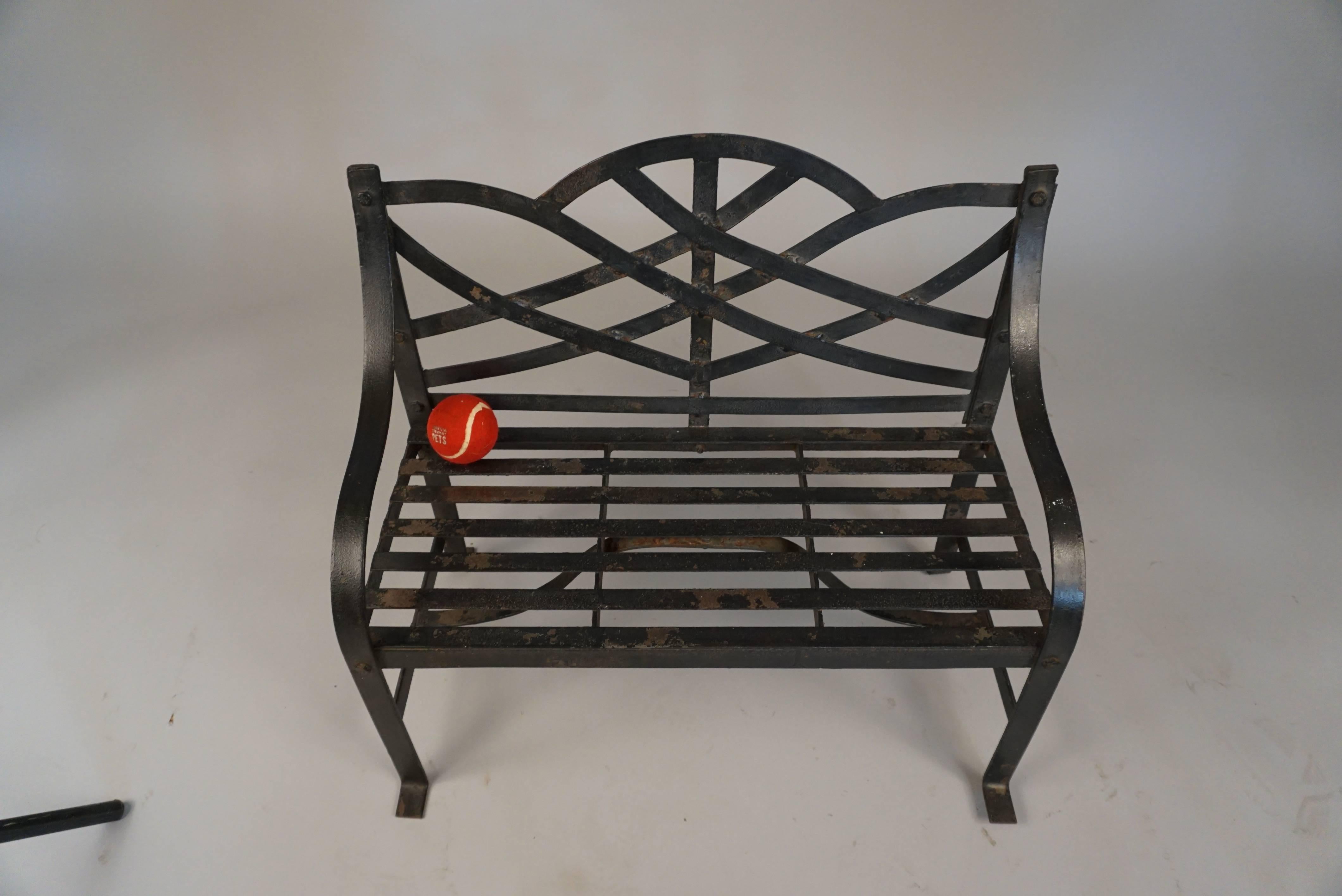 Arts and Crafts Diminutive Child's Iron Garden Bench For Sale
