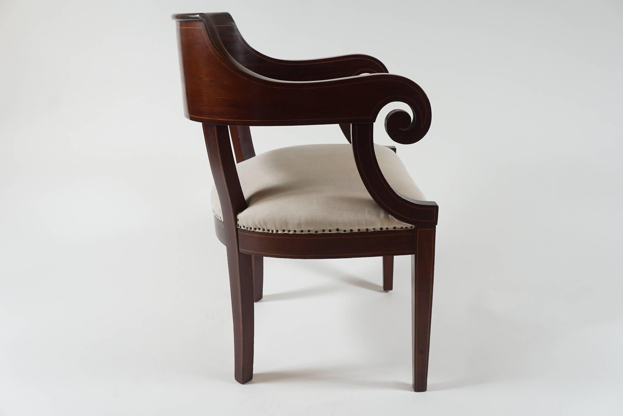 American Classical Classical American Library Armchair For Sale