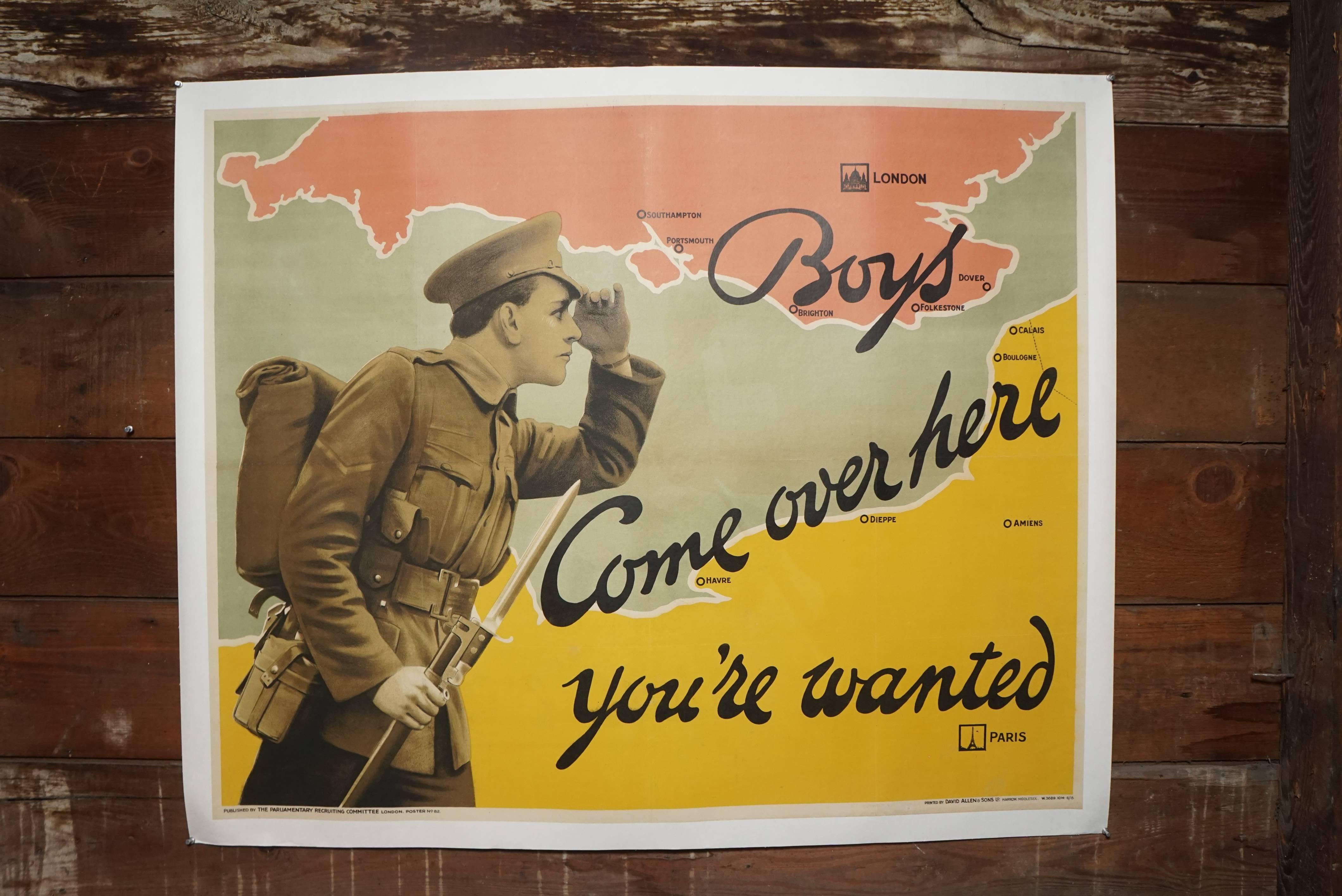 1916 British Recruitment Poster 