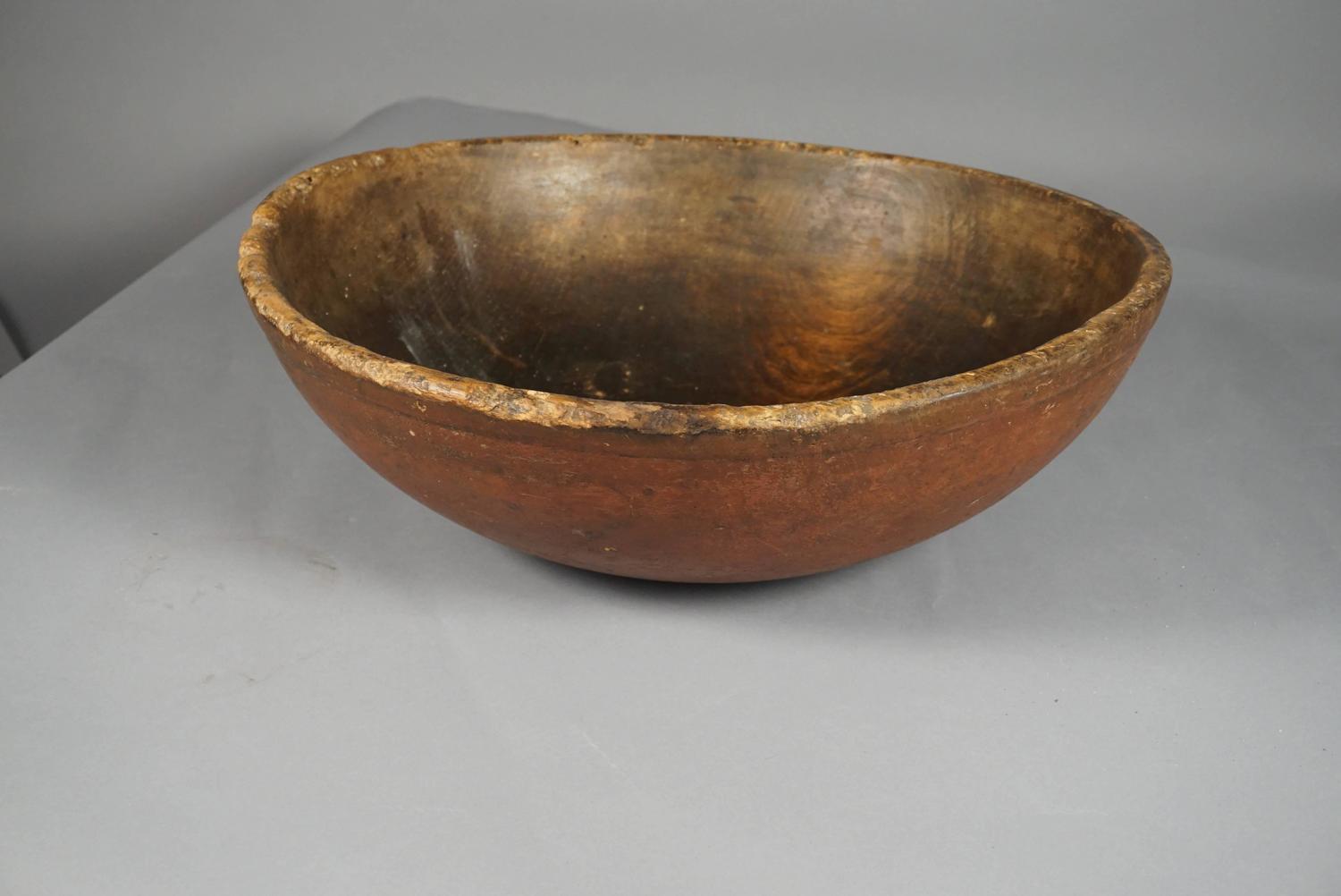 Extremely Large 19th Century Wooden Bowl For Sale at 1stdibs