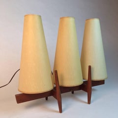 Unique Three-Shade Danish Modern Table Lamp