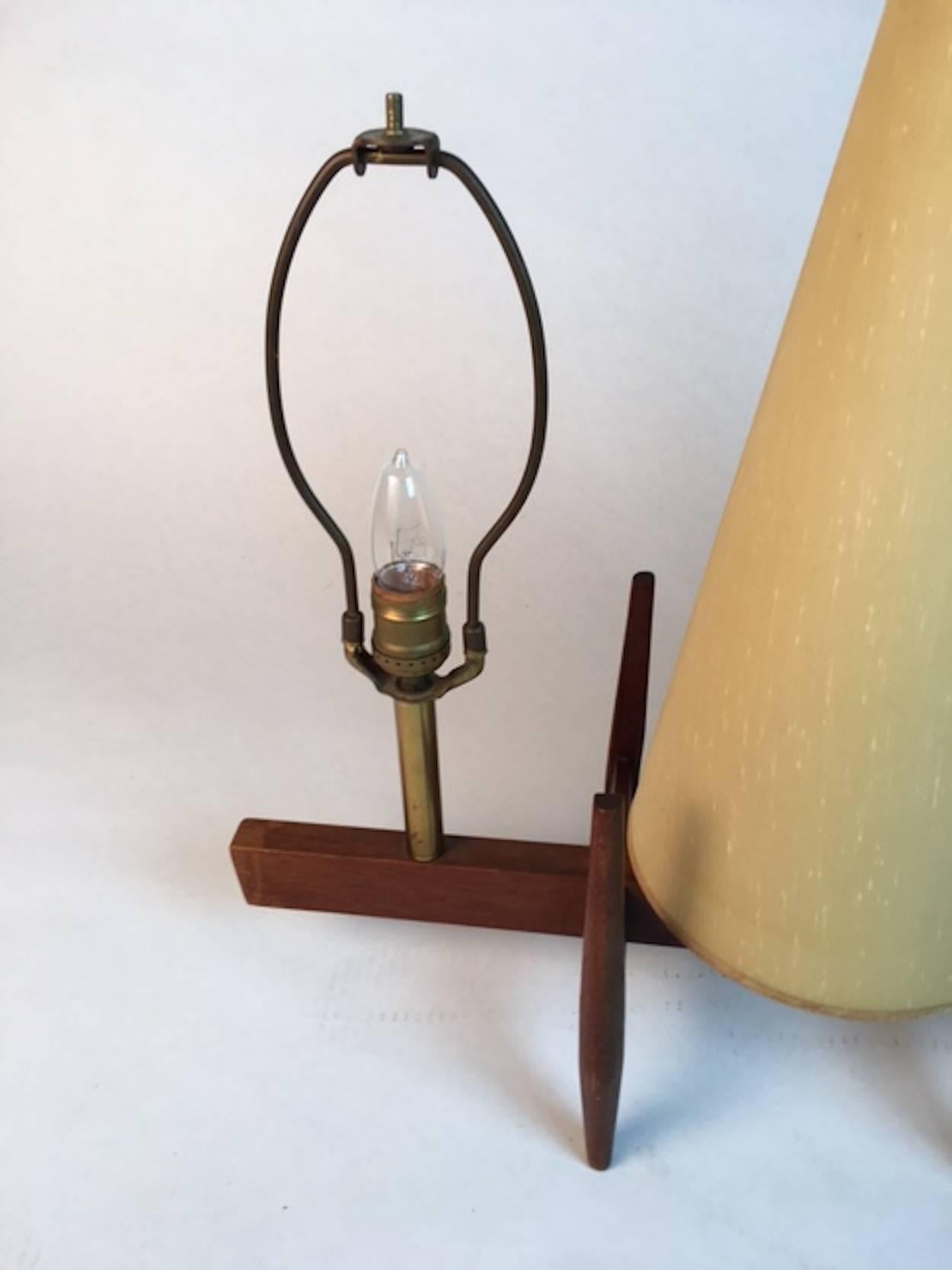 Mid-20th Century Unique Three-Shade Danish Modern Table Lamp For Sale